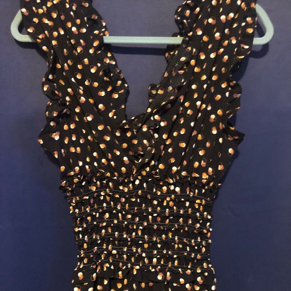 Max Studio wide leg romper with stretchy cinched waist - Picture 4 of 6